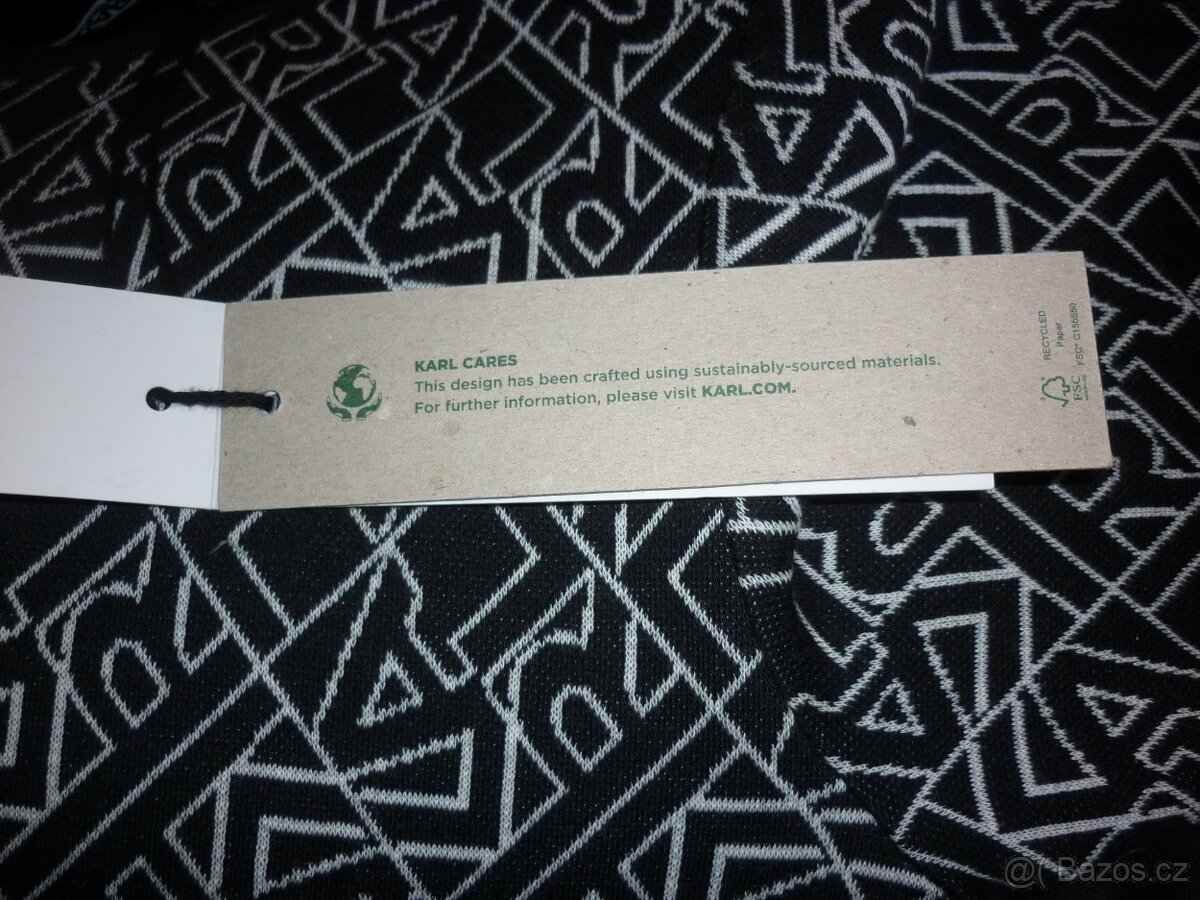 Černobílé úpletové šaty Karl Lagerfeld - 6