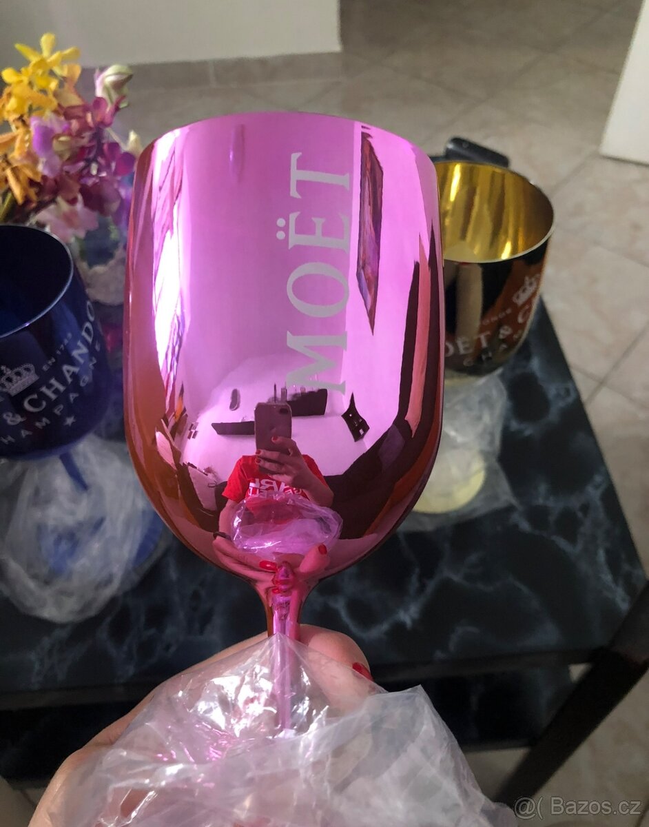 Pink/ ruzove moet skleničky - 6