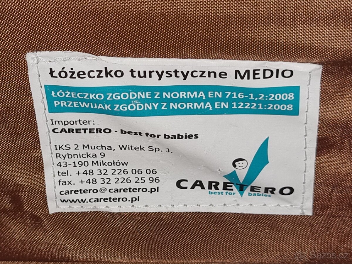 Cestovní postýlka Caretero Medio hnědá - 6