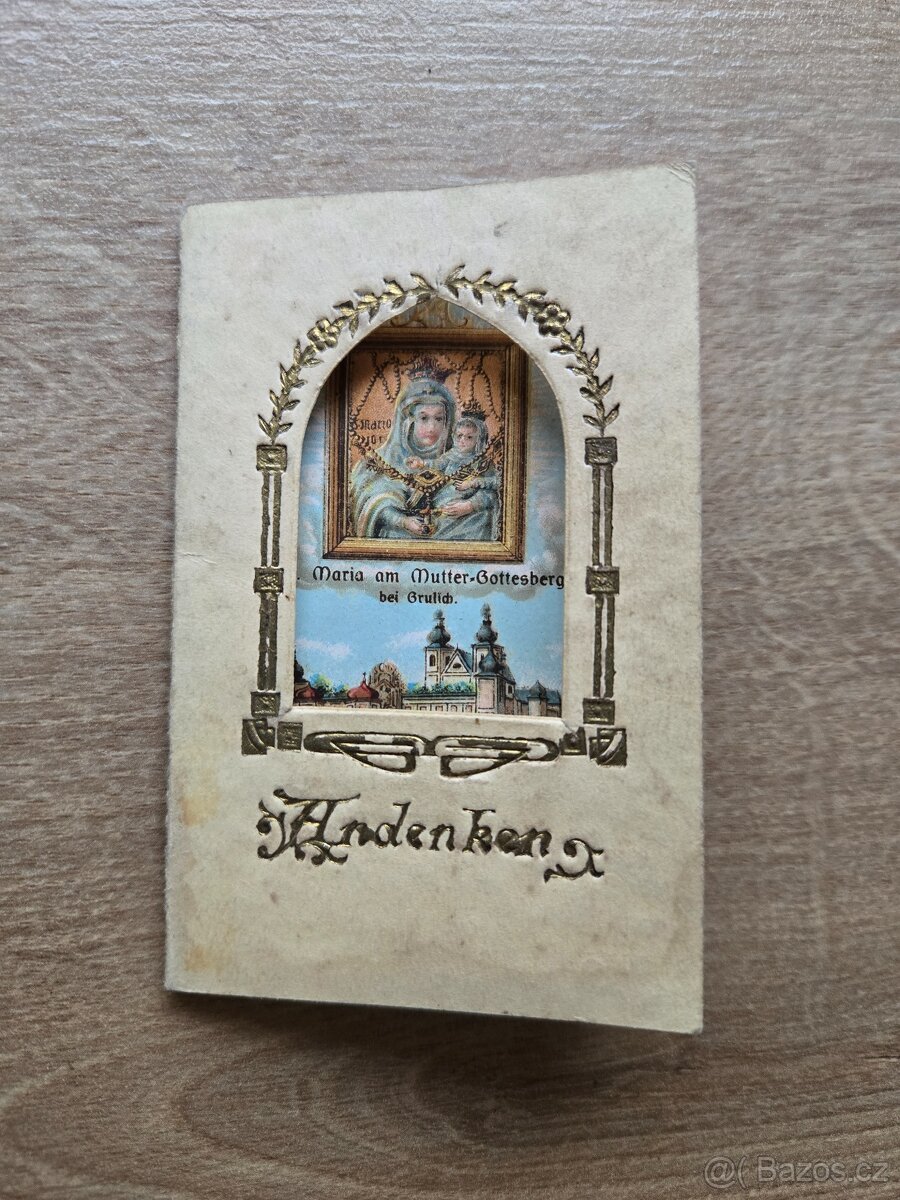 Modlitební knížka (1925) + 3x parte + svaté obrázky. - 6