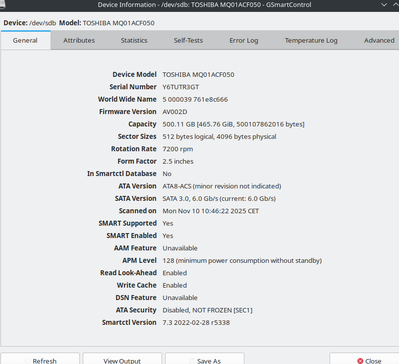 prodám disky Toshiba 2.5" 500GB SATA s Windows 10 Pro CZ - 6
