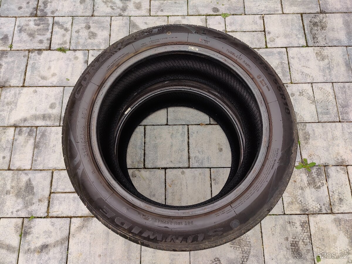 4ks letní pneu Sunwide 215/55 r18, cena za všechny 4 - 6