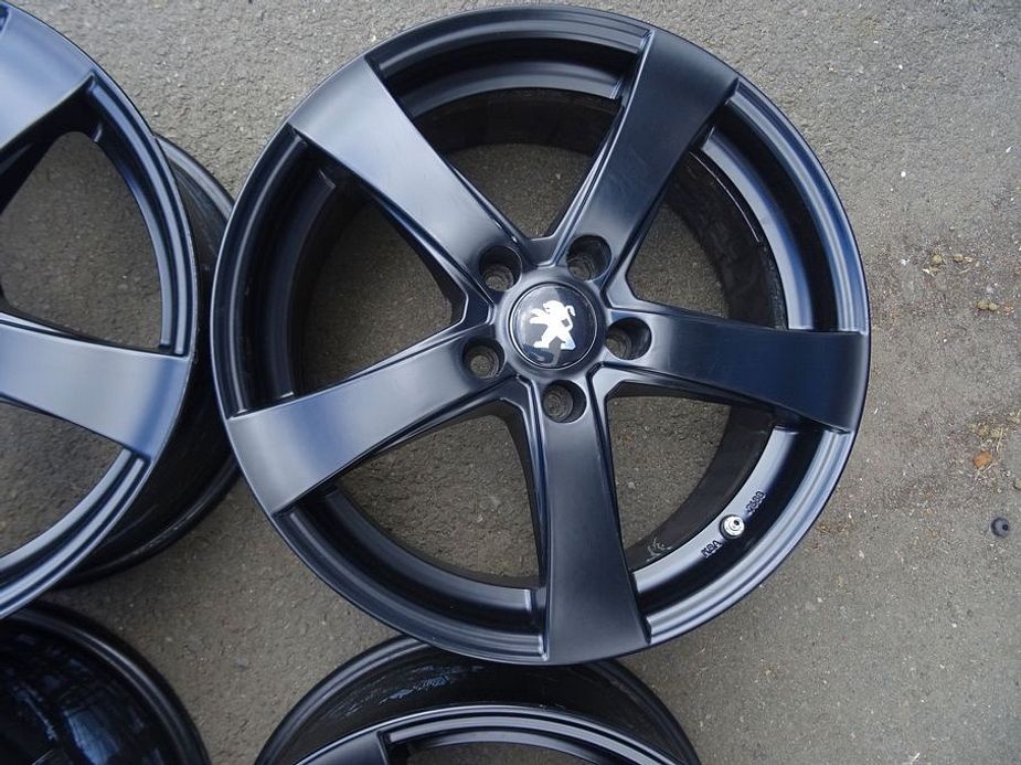 Alu disky černé na Peugeot, 17", 5x108, ET 48, šíře 7,5J - 6