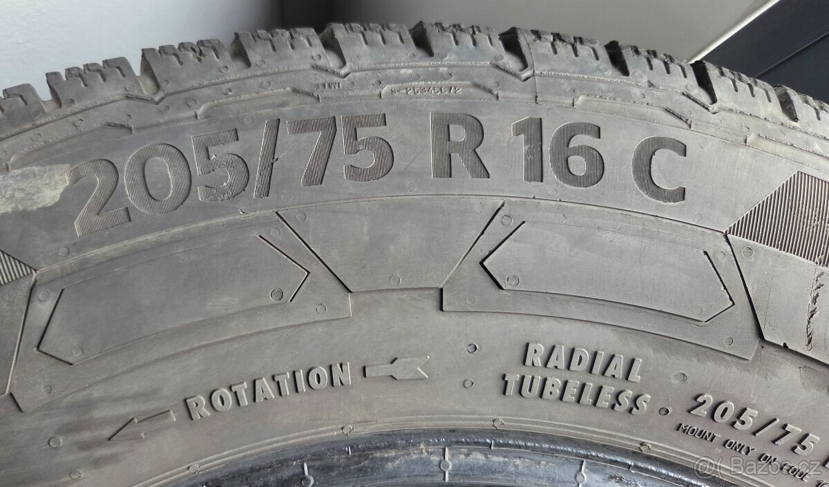 4x zimní pneu Continental VAN 205/75 r16 C dodávkové - 6