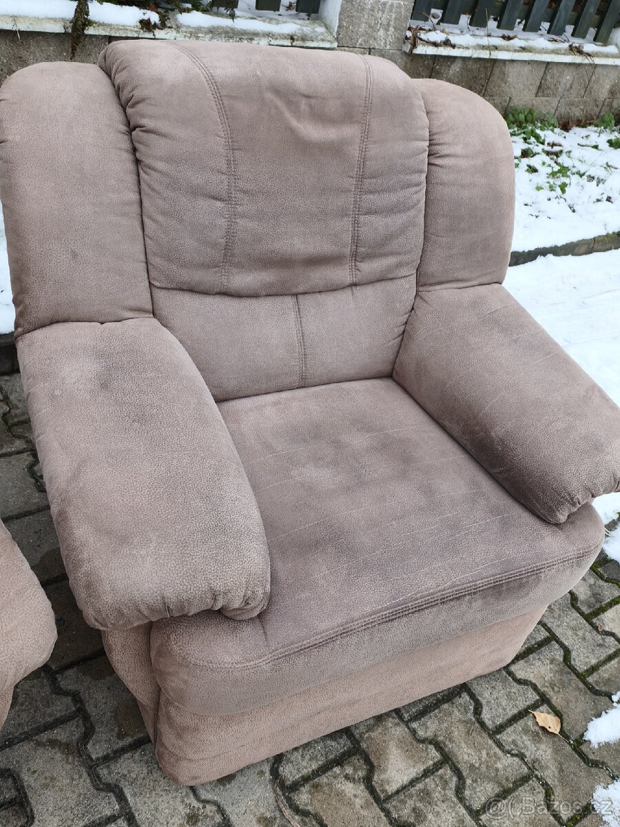 Krémové křeslo 2x - 6