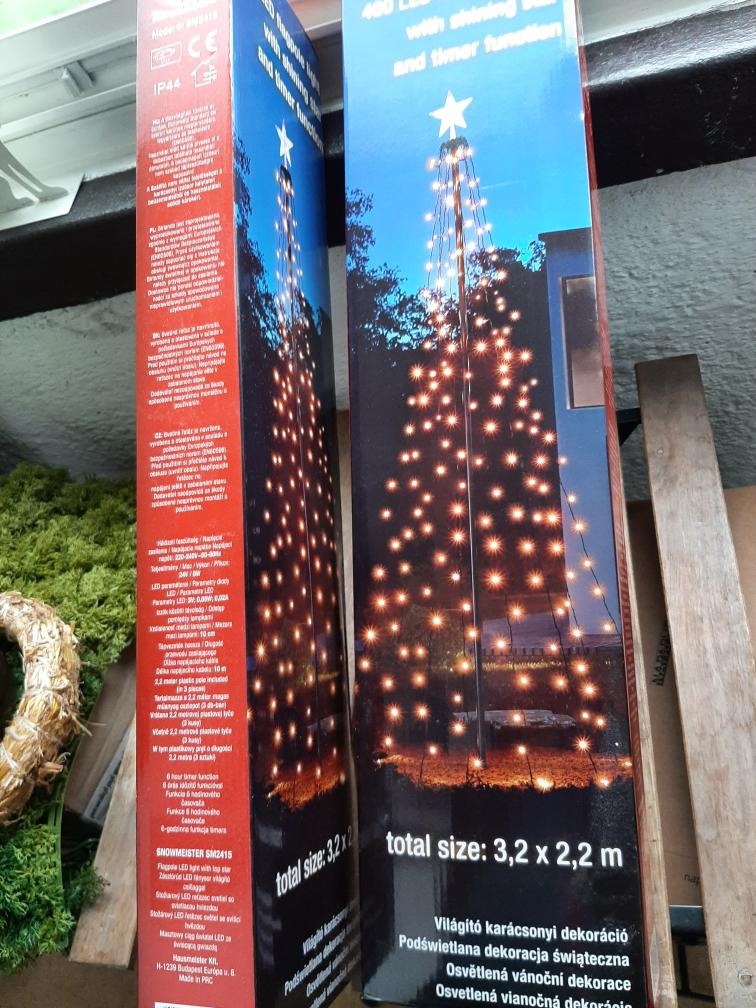 Venkovní světelný strom s hvězdou strom 400 LED 3,2x2,2m - 6