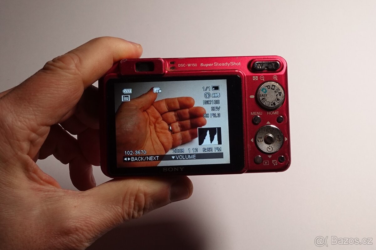 Sony CyberShot DSC-W150 červený - 6