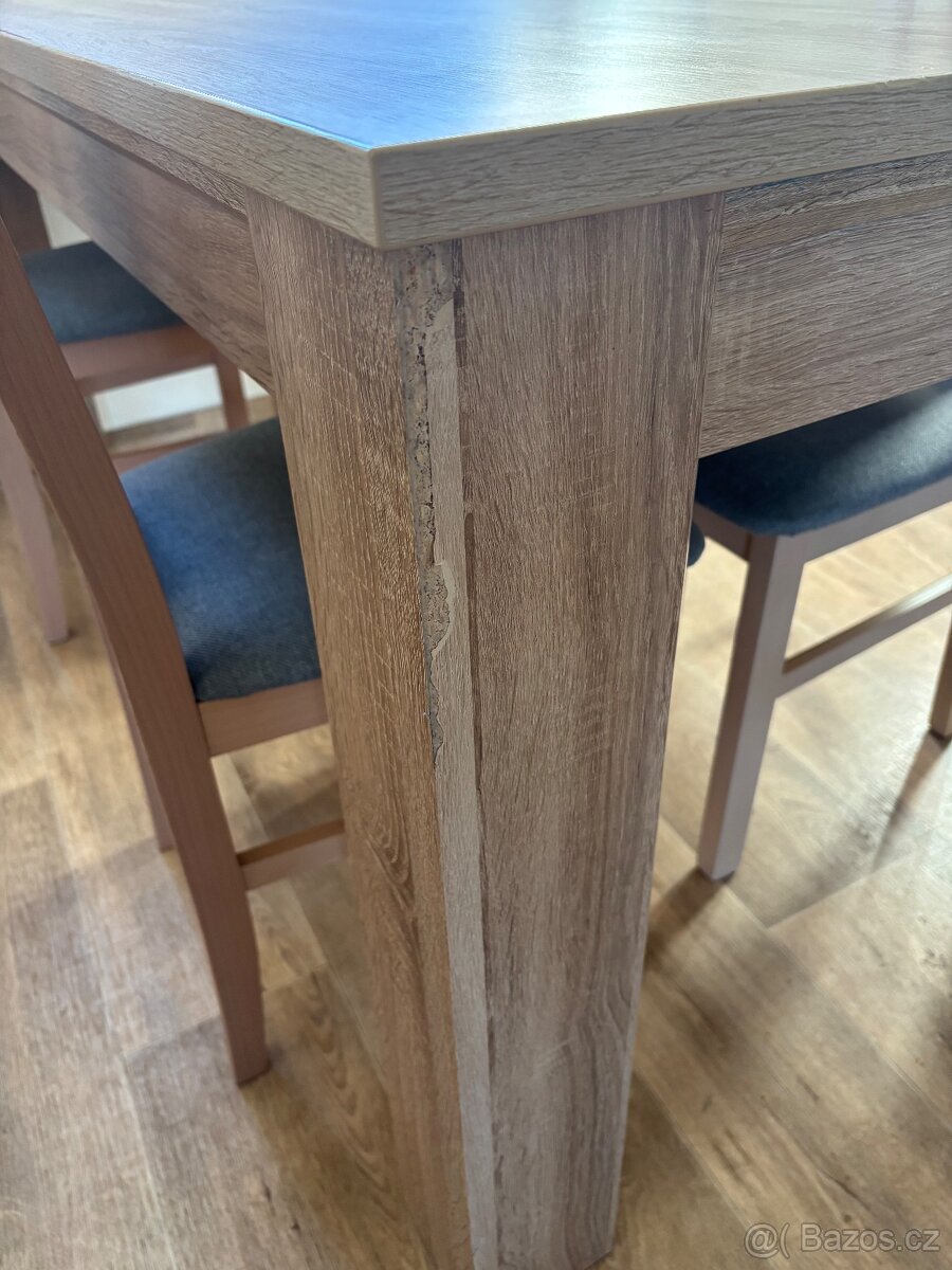 Jídelní stůl dub sonoma 160x80 - 6