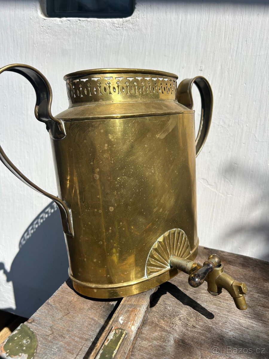 Starožitný mosazný samovar - 6