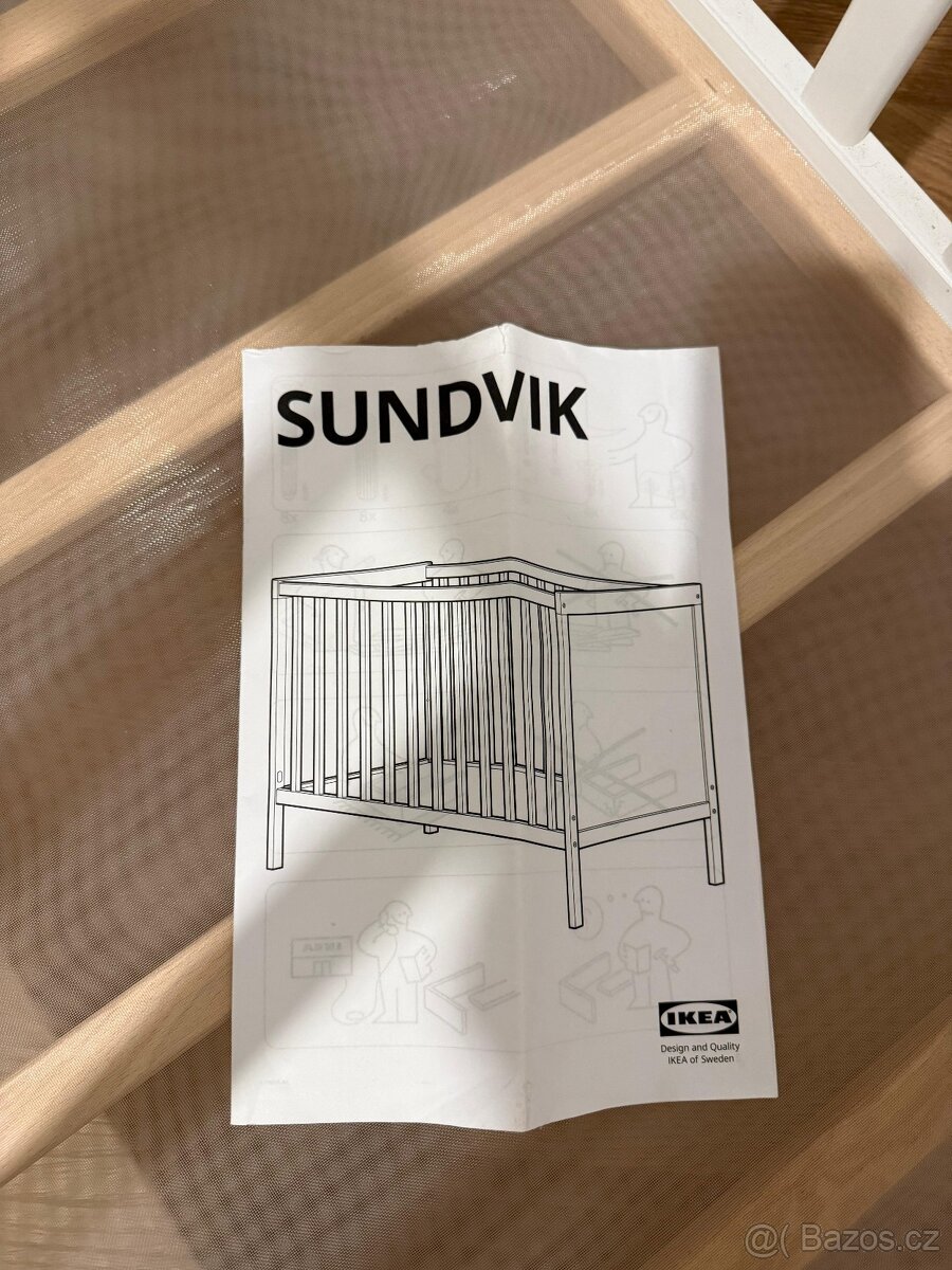 Dětská postýlka IKEA SUNDVIK + matrace (kokos, 60×120 cm) - 6