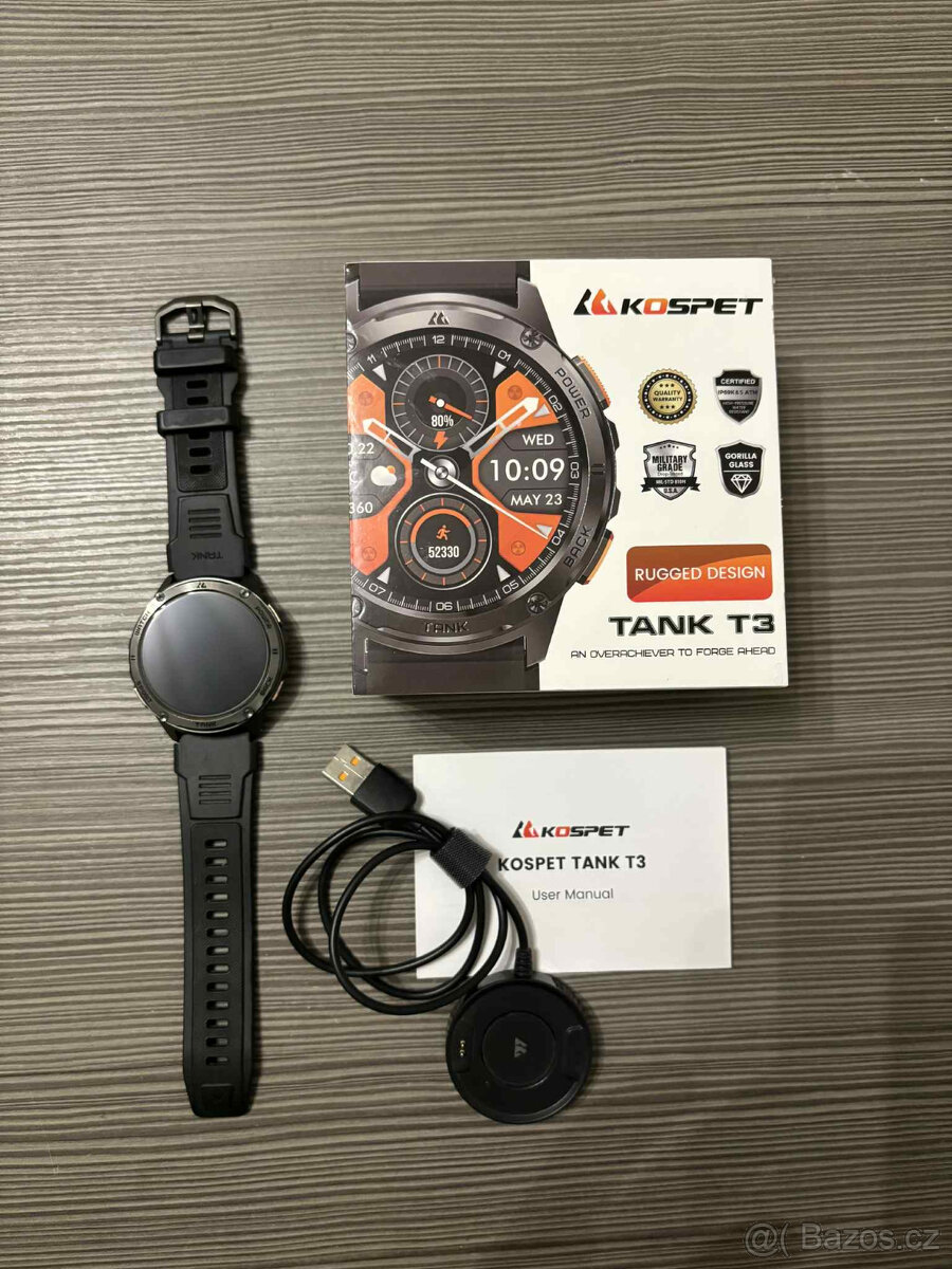 Chytré hodinky KOSPET TANK T3 Black - 6