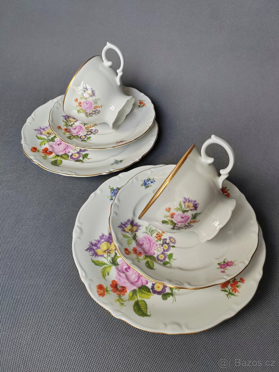 Nádherná porcelánová snídaňova sada od Lichte Porzellan - 6