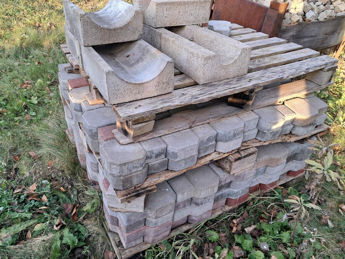 Zbytky zámkové dlažby, různé druhy - za odvoz - 6