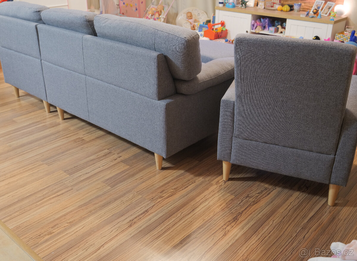 Pohovka Jysk Gedved s lenoškou 3 místná - 6