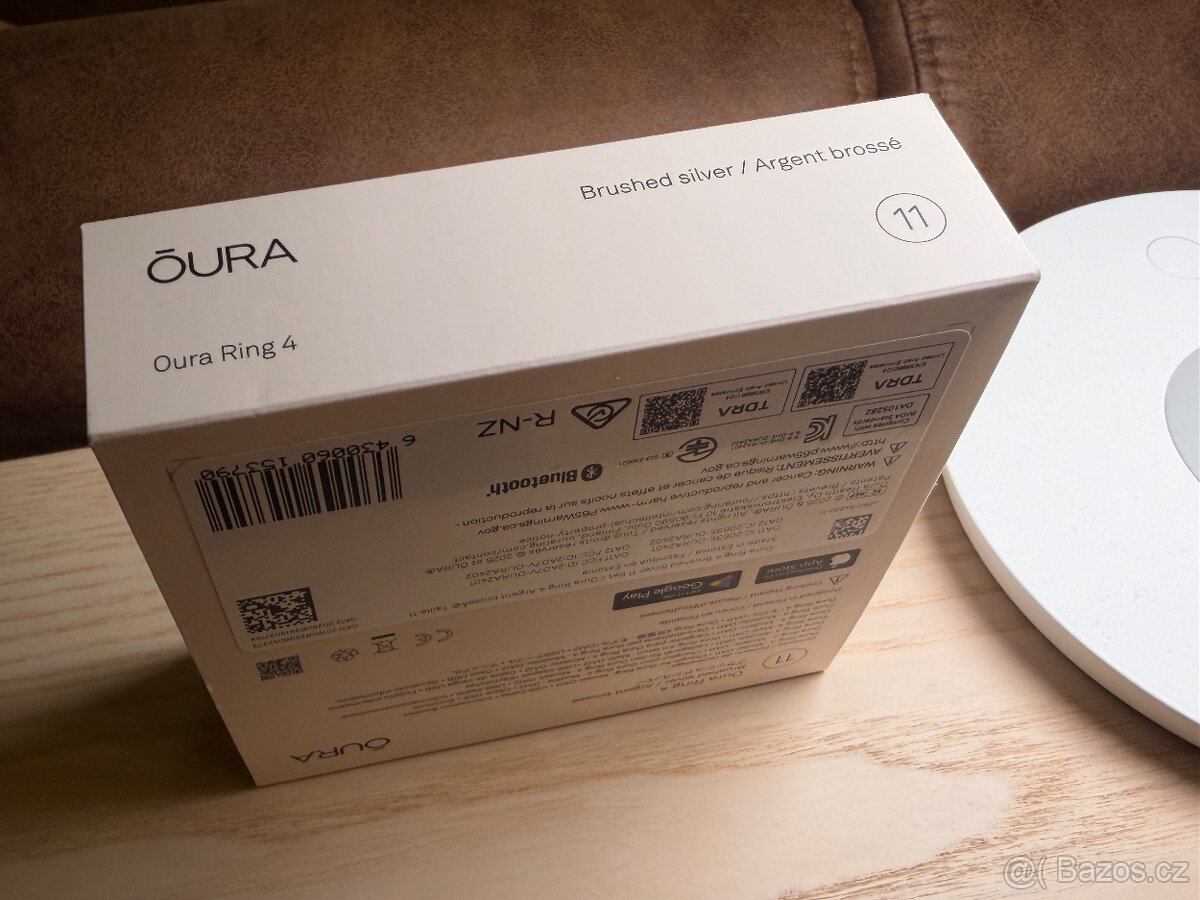 Oura Ring 4 Brushed Silver velikost 11 - 6