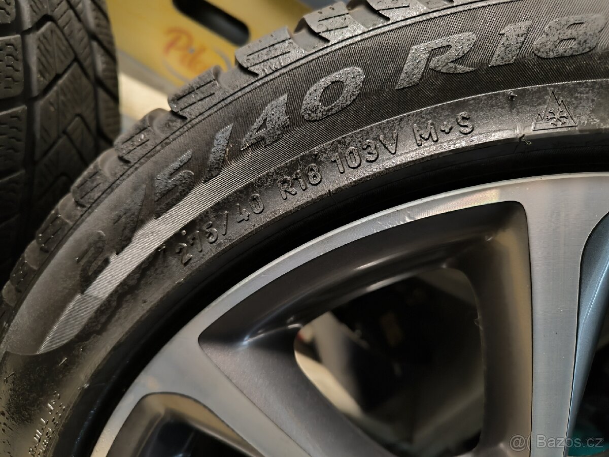 ALU kola Mercedes E 5x112 r18 Originál,zim.pneu+TPMS - 6