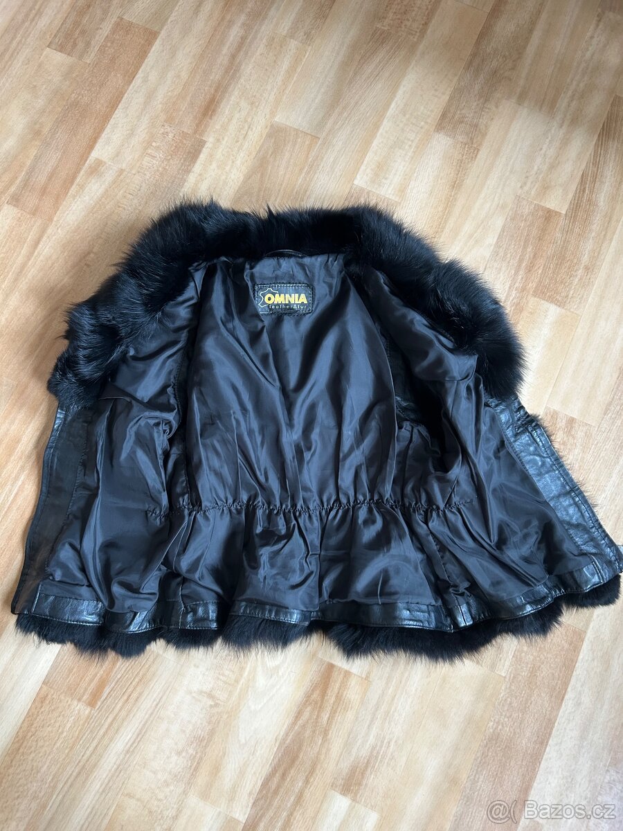 Kožená vesta s pravou kožešinou - 6