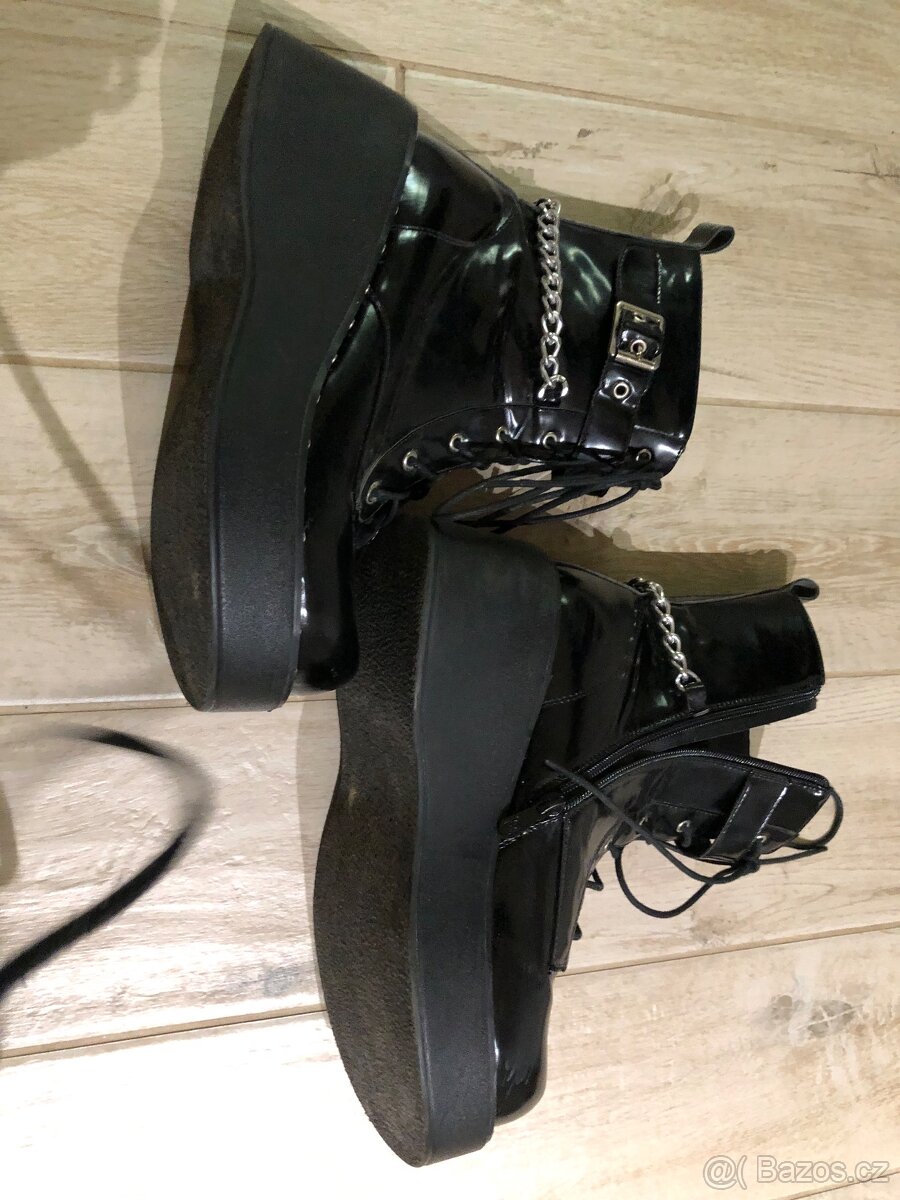 Goth punk boty na platforme 39,5 - 6