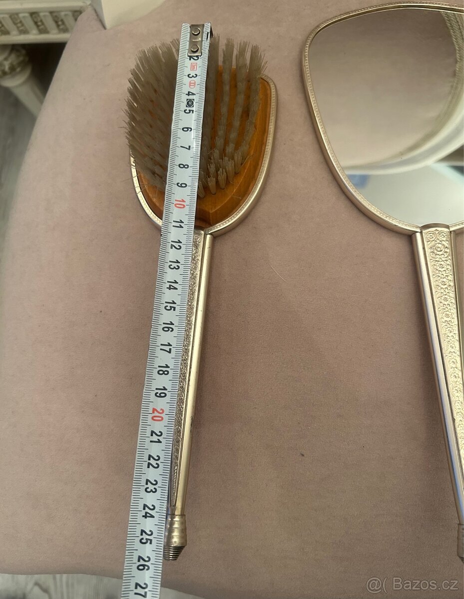 Gobelínová souprava zrcátko,kartáč a kabelka - 6