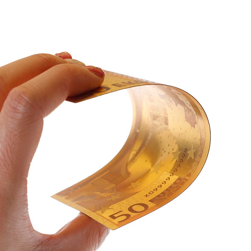 Pozlacená bankovka 24k, suvenýr, záložka do knih - 6