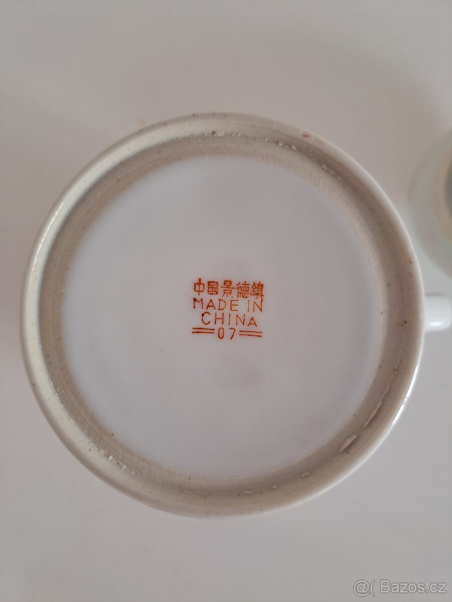 Starý čínský hrnek s pokličkou - 6