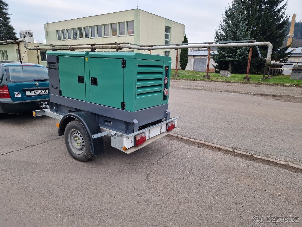Atlas Copco QAS40 40kVA, dieselovy jednonápravový generátor, - 6