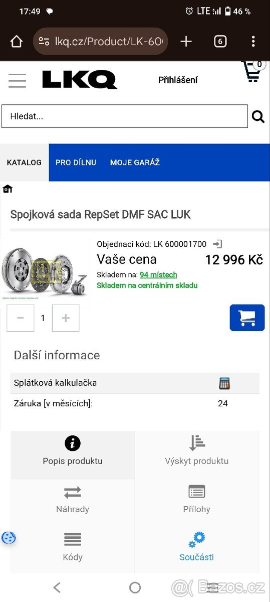 Spojková sada LUK VW,Škoda,Seat,Audi 6q - 6