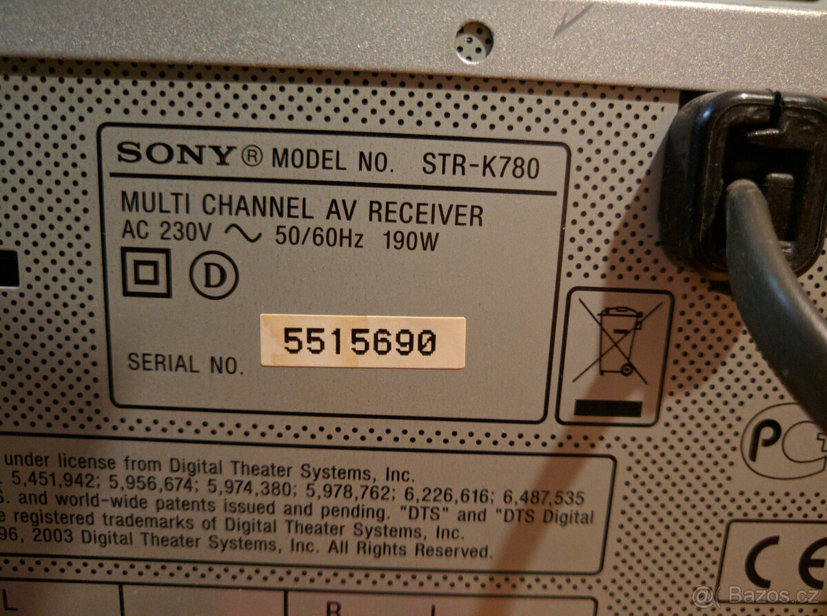 Receiver Sony STR-K780 + DVD player DVP-NS430 - 6