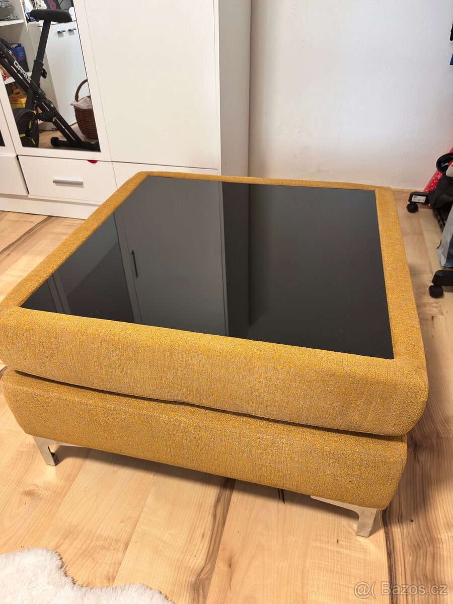 multifunkční taburet/konferenční stolek se sklem Phase - 6