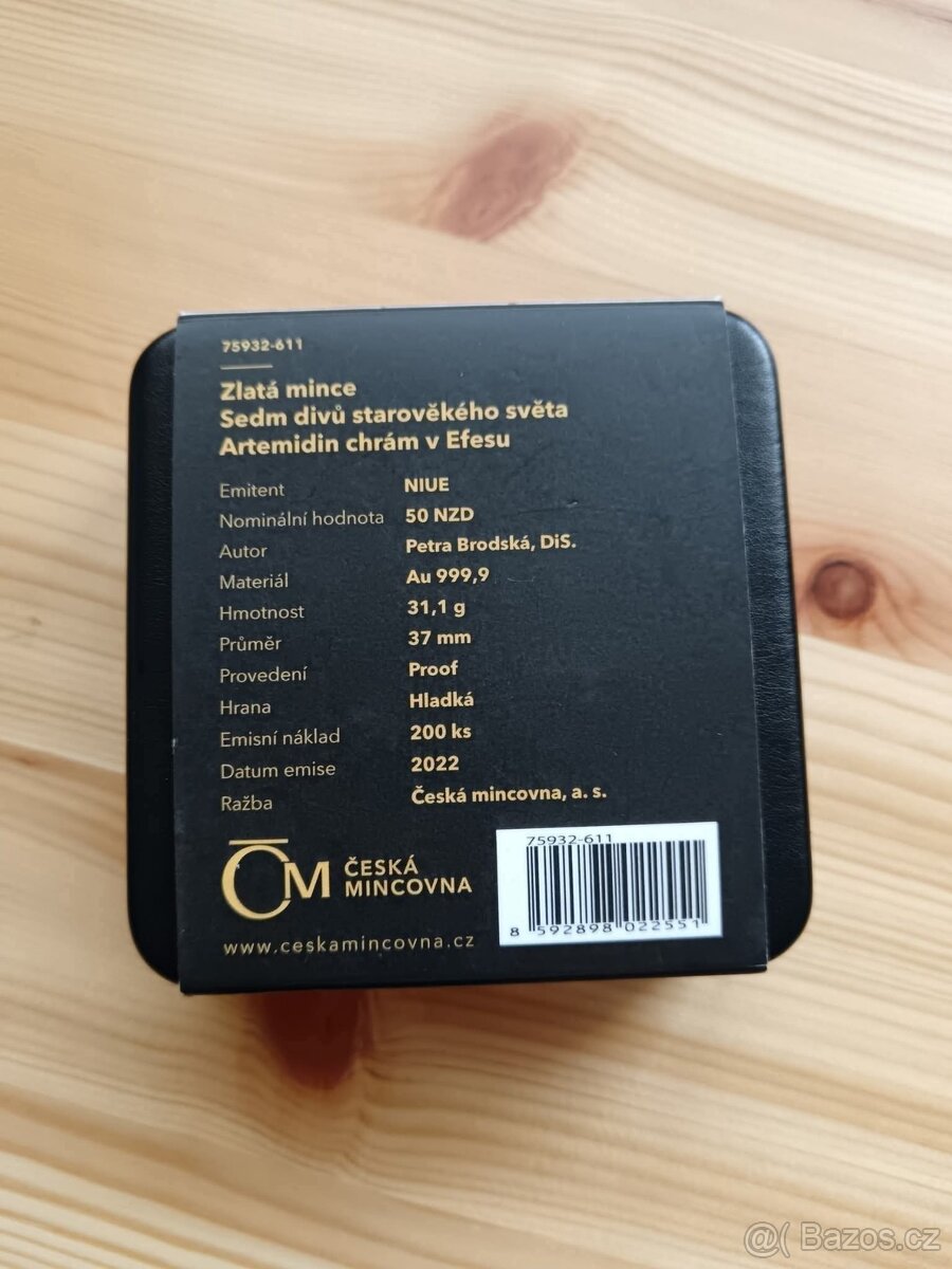 Zlatá mince 1oz Artemidin chrám z Efesu jen 200ks od ČM - 6