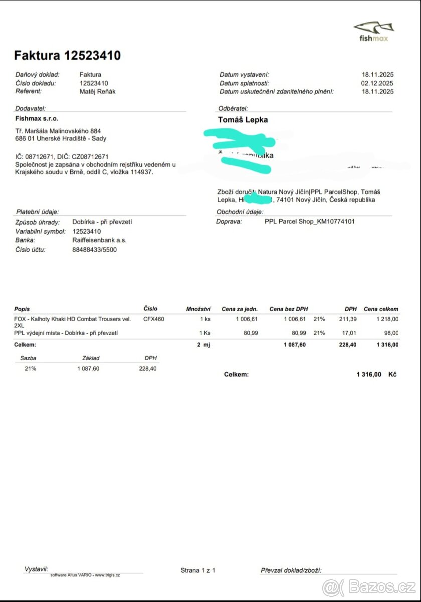 Nové kapsačové kalhoty Fox vel XL - 6