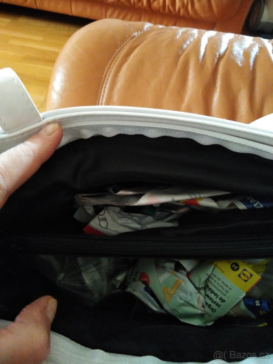 Kabelka bílo - béžová - 6