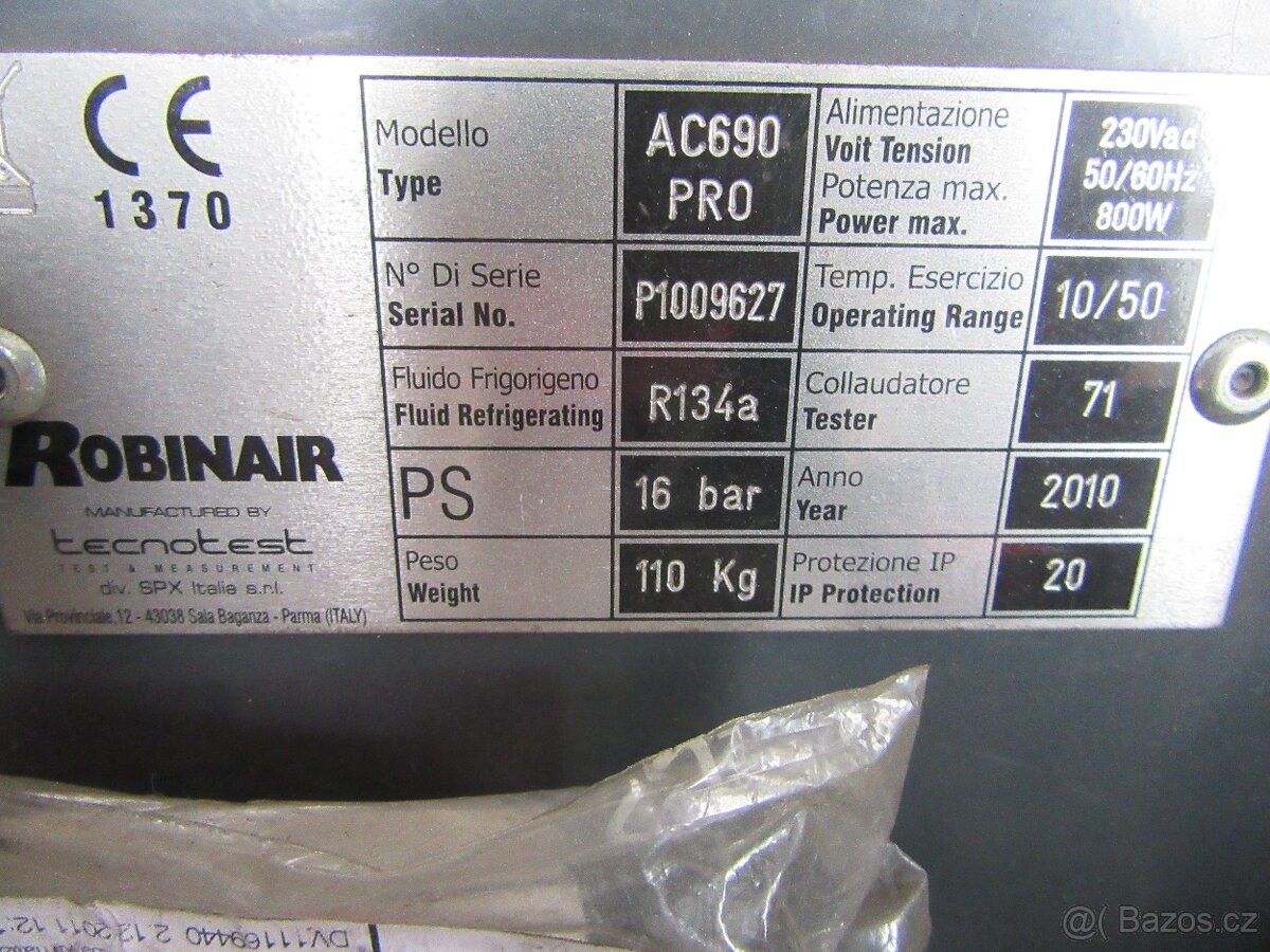 Plnička klimatizace Robinair AC690 PRO - 6