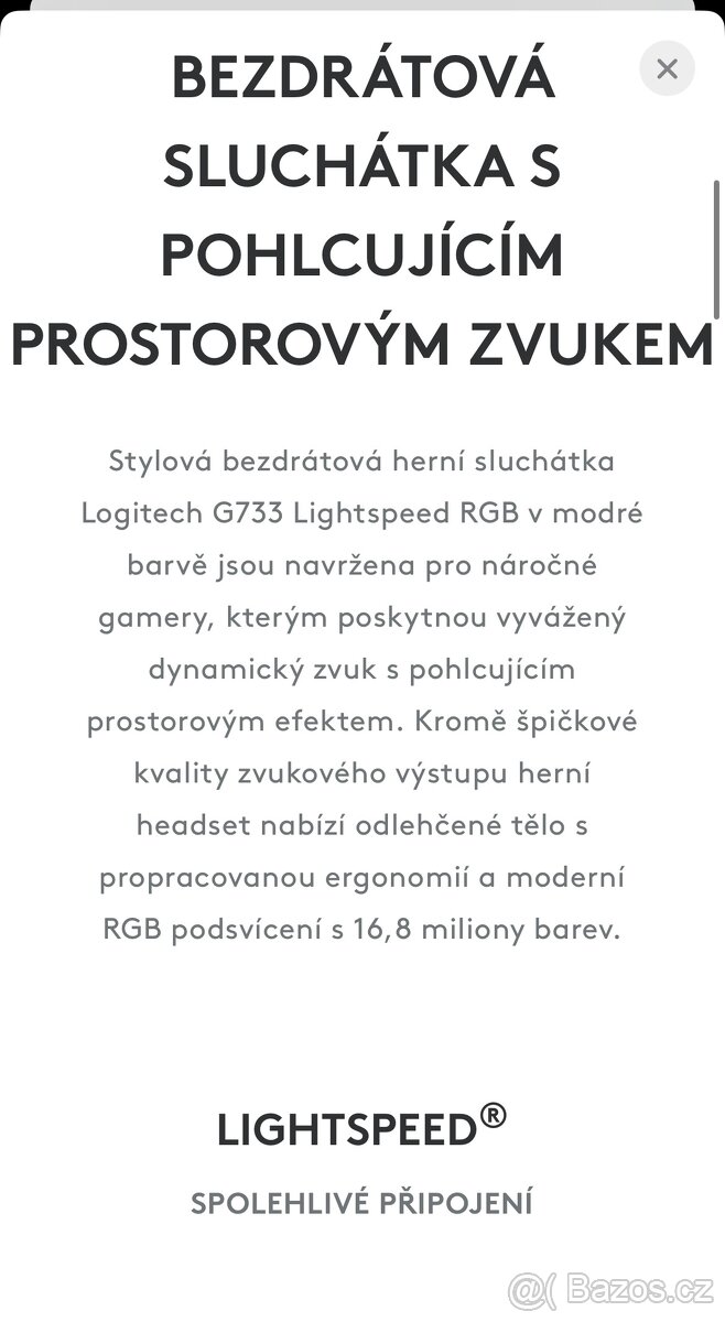 Logitech G733 bezdratova sluchatka - 6