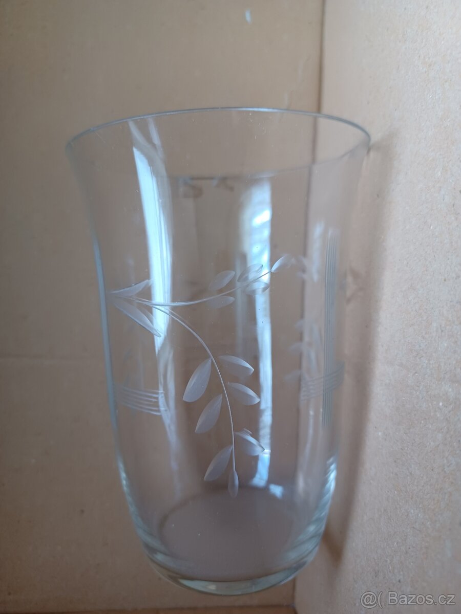 Staré půllitry broušené skleničky - 6