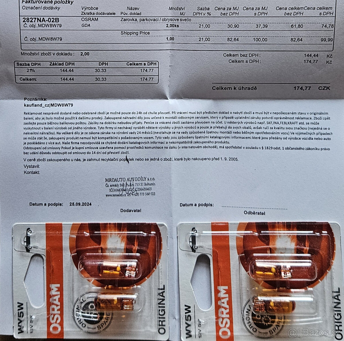 Blinkry BMW E90, E91, E92, E93 plus žárovky WY5W - 6