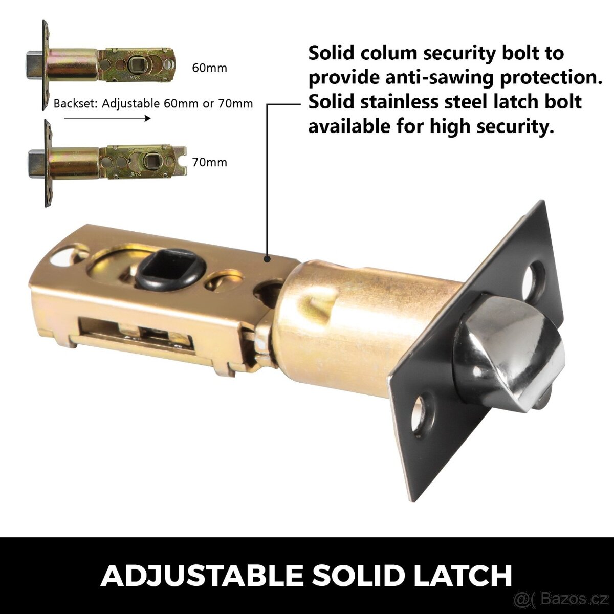 Set černých klik se zámkem, klíčky - 6