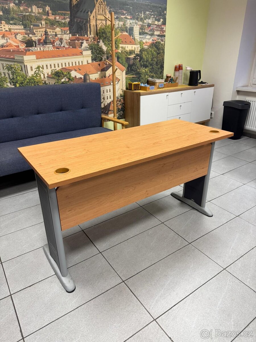 HOBIS kancelářský stůl pracovní rovný - CS 1400, třešeň - 6