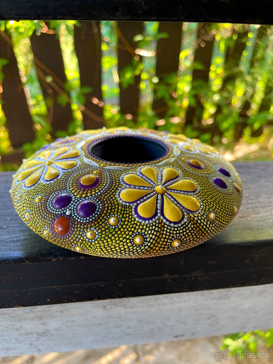 Mandala - Svícen DotArt - akryl - 6