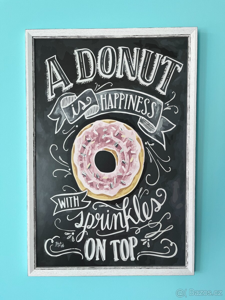 8 ks obrazů s motivy nápojů a donutů - 6