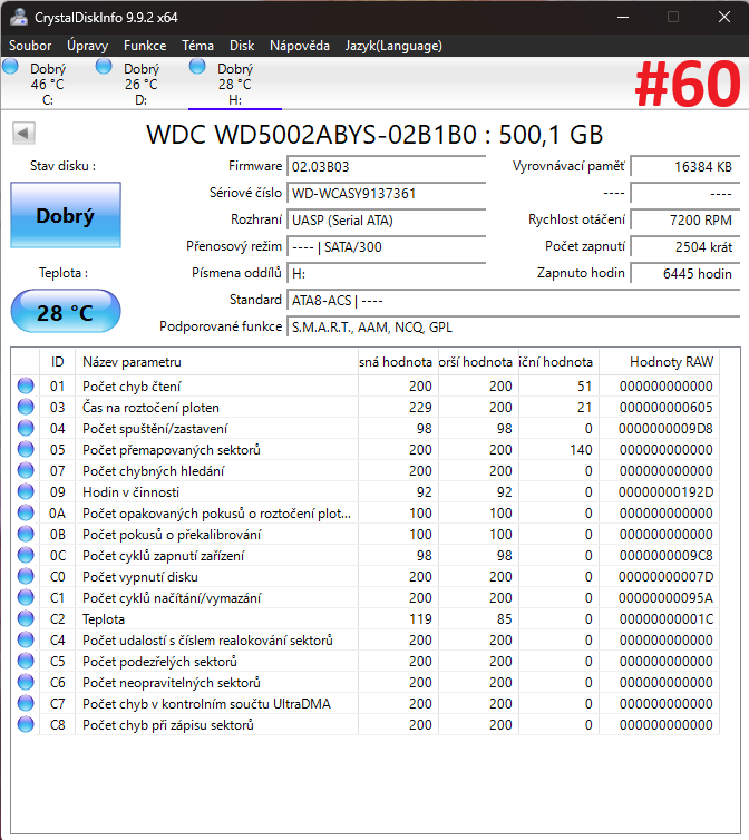 HDD 500GB SATA 3.5" - více modelů - 6