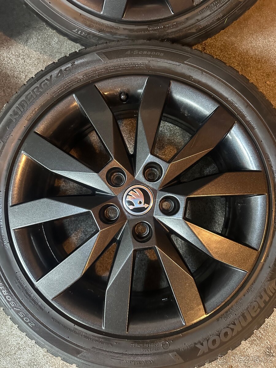 ALU Kola ŠKODA 5x112 R17 CRYSTAL Zimní Pneu 205/50/17 - 6