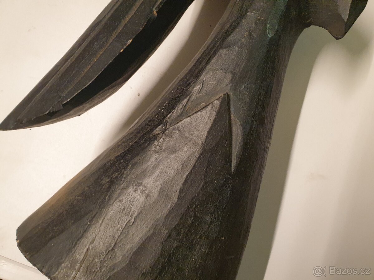 Dřevěný papoušek 53cm - 6