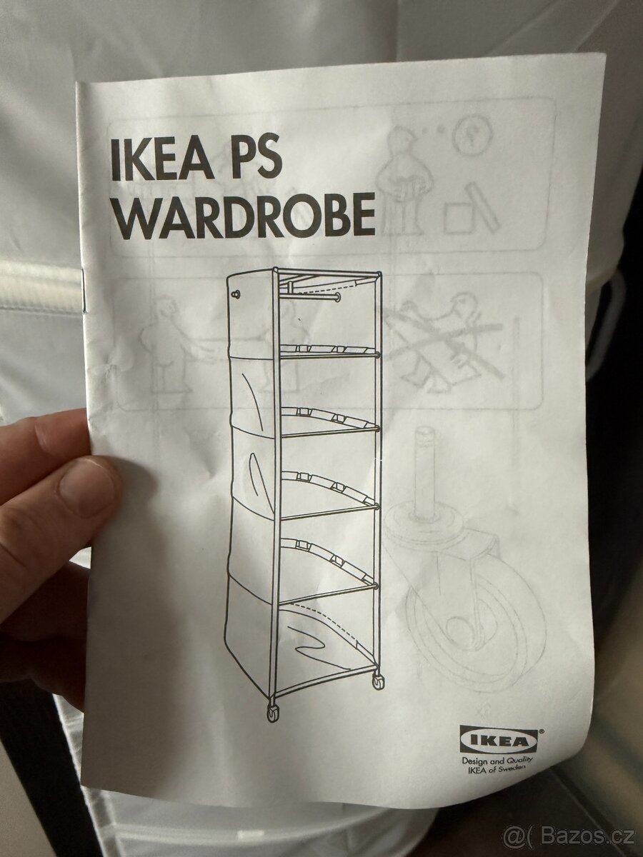 Šatní skříň s kolečky Ikea Wardrobe PS - bílá - 6