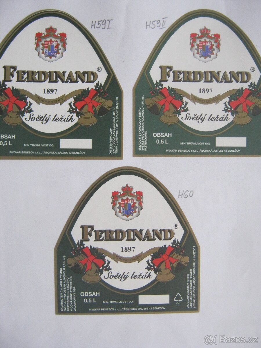 152x katalogová sbírka pivní etikety Benešov 1997-2004 - 6