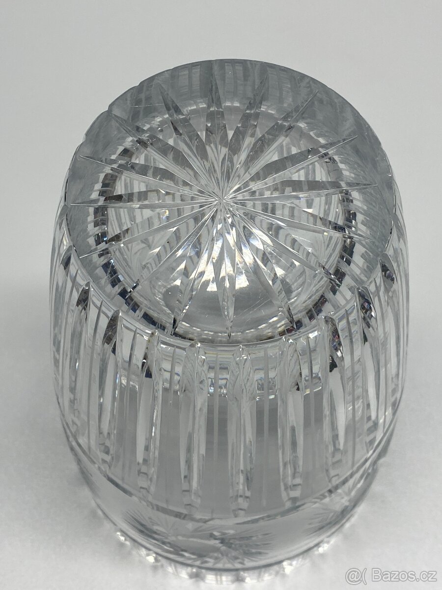 váza velká křišťálová váza broušená sklárna poděbrady - 6
