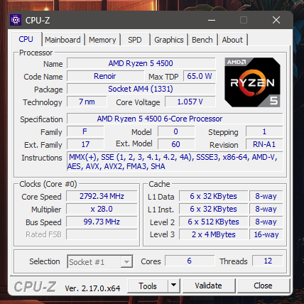 AMD Ryzen 5 4500, 6C/12T, AM4 - rok v záruce - 6