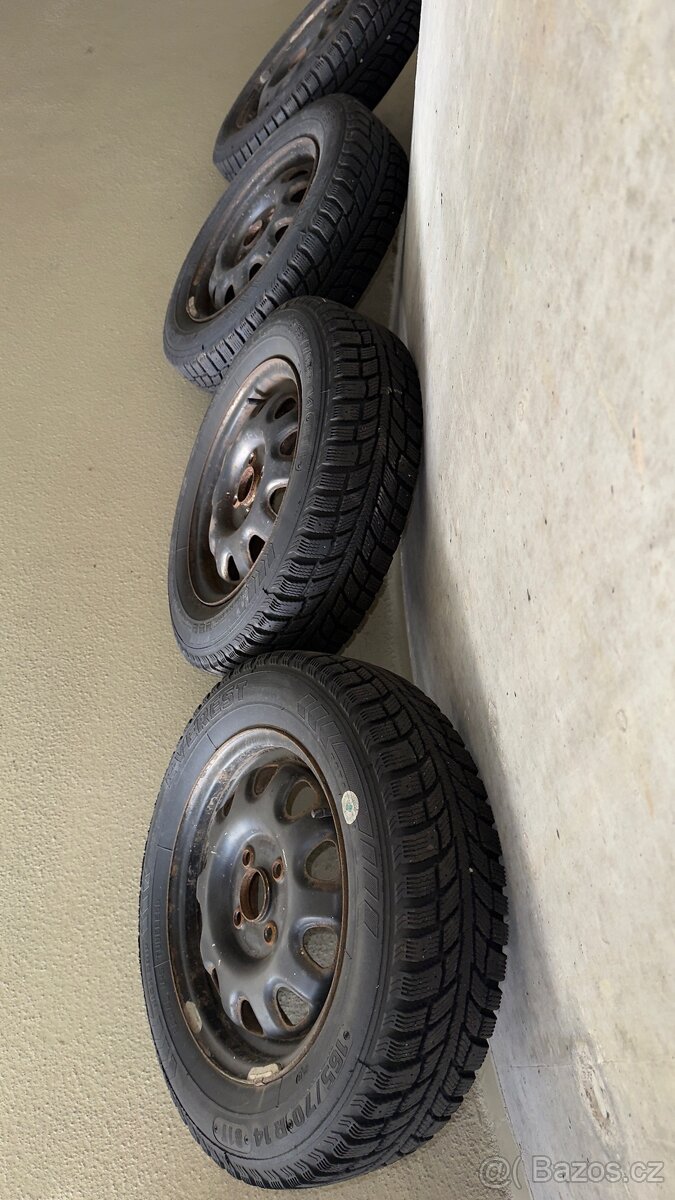 Plechové disky 4x100 R14 pneu vraník - 6