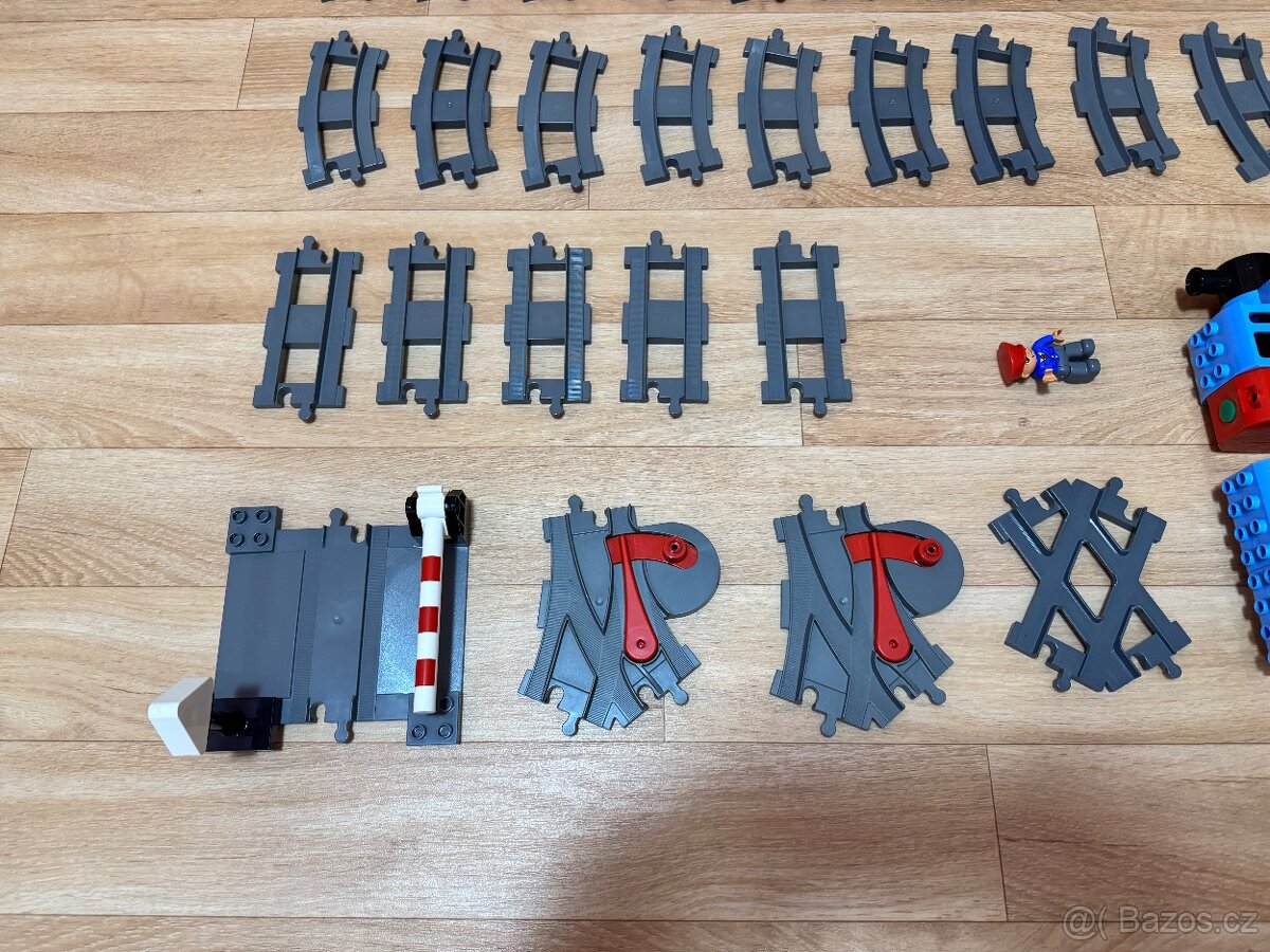 Lego Duplo kompletní železnice, koleje, vagón, lokomotiva,.. - 6