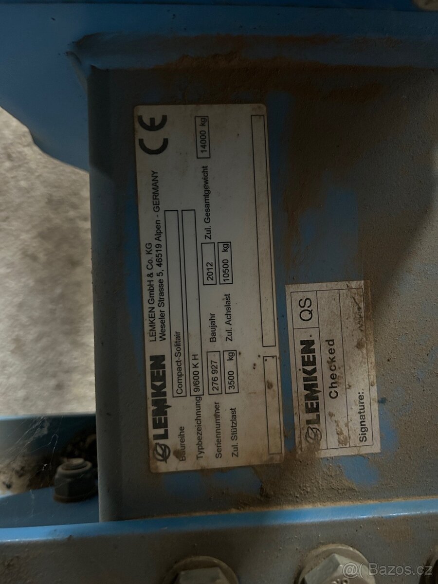 Secí stroj Lemken Compact Solitair 9/600 K H - 6